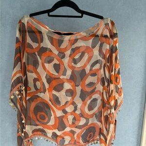 LA SOIE NWT vintage DESIGNER cover up pullover